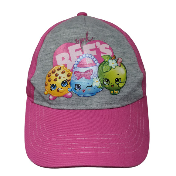 Shopkins Girl's Strapback Hat Pink OSFM Graphic Logo BFF's 2018 100% Cotton - Picture 1 of 8